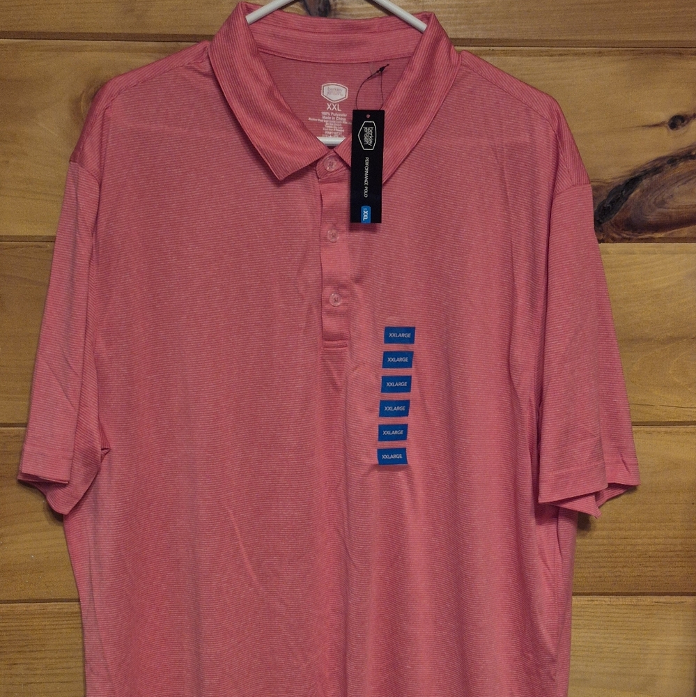 NWTs Men's Coral Colored Polo Shirt XXL